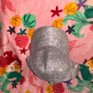 Silver glitter baseball hat